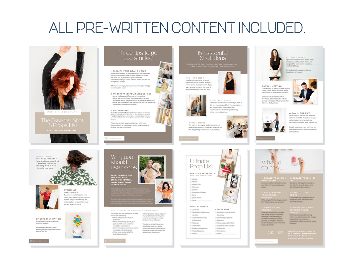 The Essential Shot and Props List – Found Photographer Templates