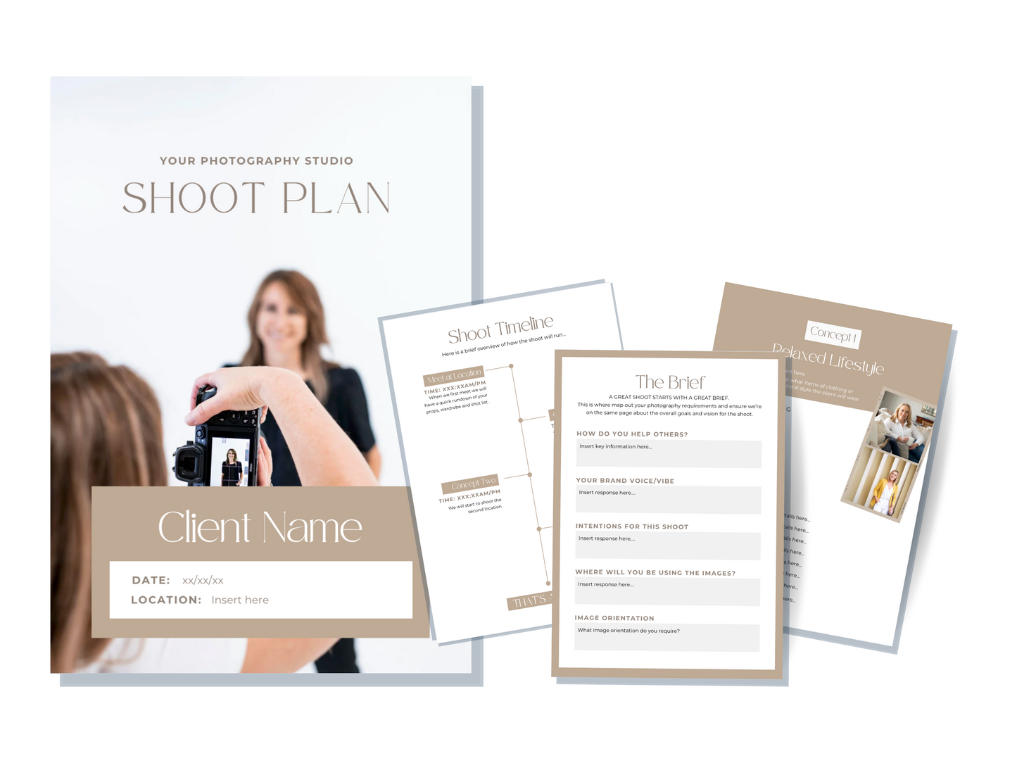 Shoot Plan - For branding photography