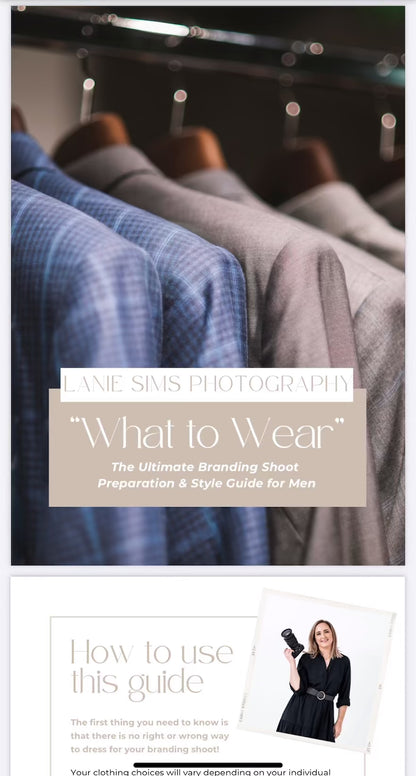 Mens Branding 'What to Wear' - Style Guide